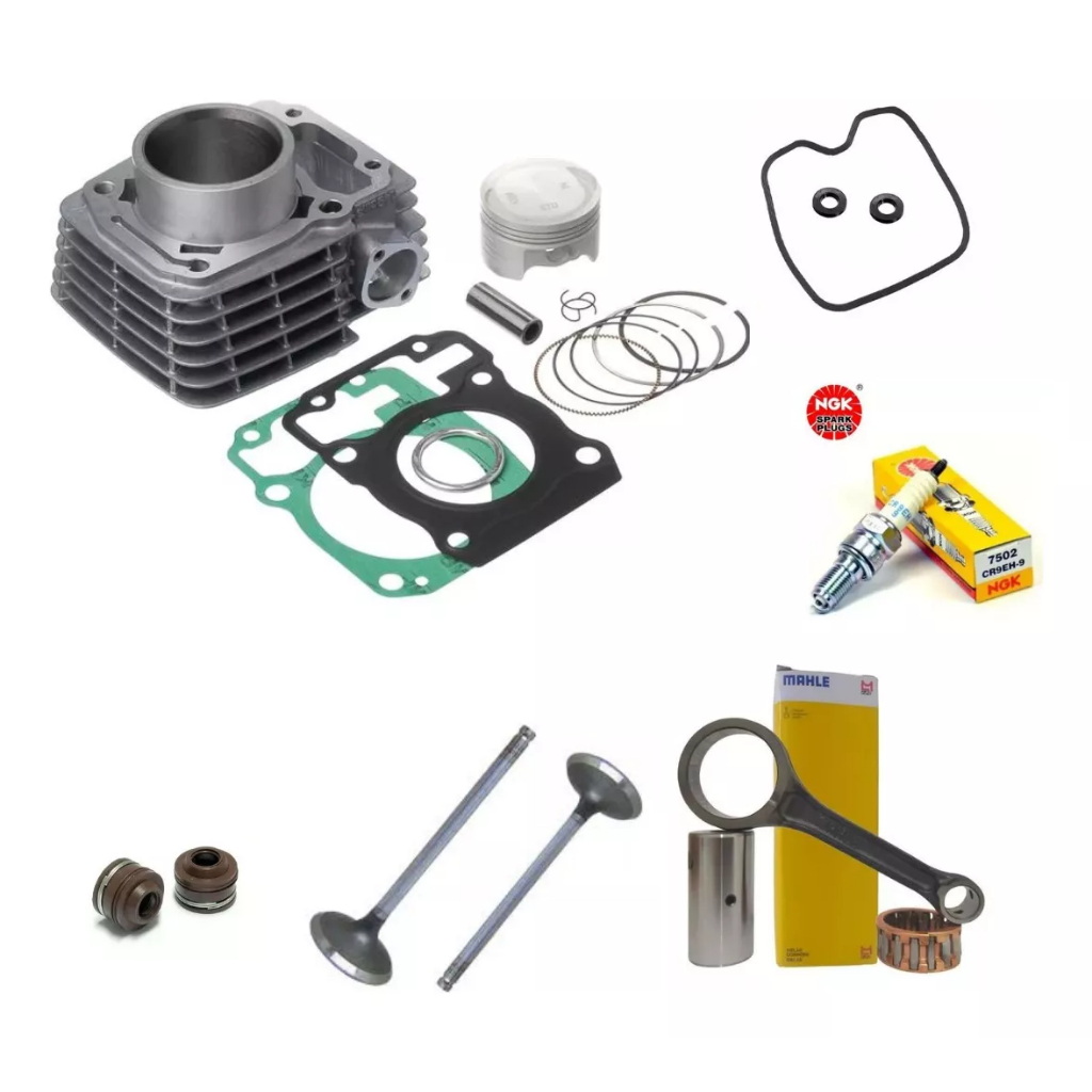 Kit Cilindro Motor Biela Válvula Junta 150 Titan Fan Bros