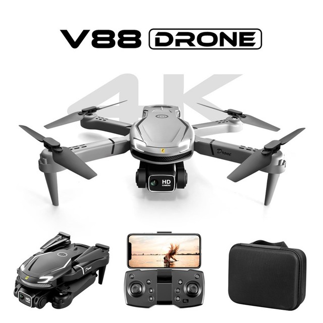 Novo Drone V88 8K Profissional HD Aéreo Câmera Dupla Evitar Obstáculos Quadcopter