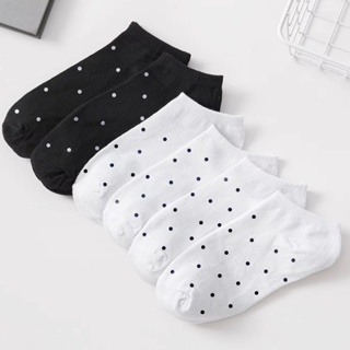 Kit 12 Pares de Meia Poá Feminina Conforto Estampa de Bolinha Delicada Preta e Branca em Oferta na Shopee