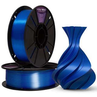 Voolt3D Filamento PLA V-Silk Azul Safira 1Kg 1,75mm para Impressora 3D FDM