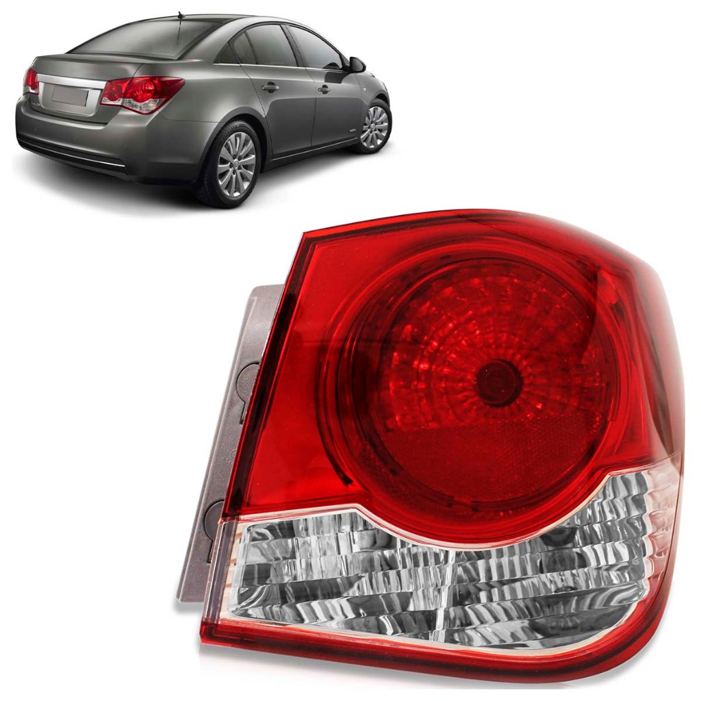 Lanterna Traseira Cruze 2011 2012 2013 2014 2015 2016 Bicolor Carcaça Cinza em Oferta na Shopee