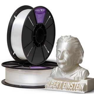 Filamento PLA Branco Pérola V-Silk Voolt3D 1Kg 1,75mm para Impressora 3D FDM