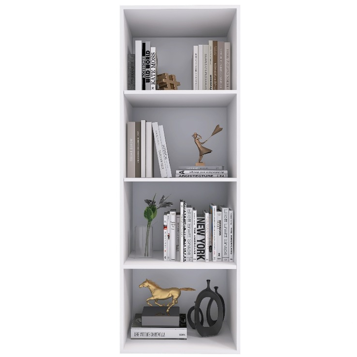 Armário Estante Organizador Livreiro guarda Livros Prateleira Para Sala Quarto Escritório Gold 2 Módulos - BrancoCCC