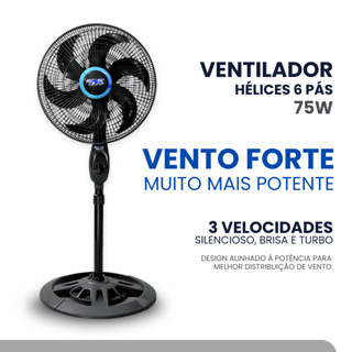 Ventilador Chão De Coluna Ajustável Com Pedestal Dormir Silencioso