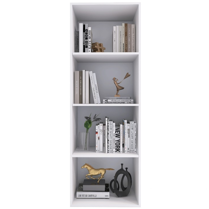 Estante Organizador Livreiro Prateleira Para Sala Quarto Escritório Gold 2 Módulos - Branco