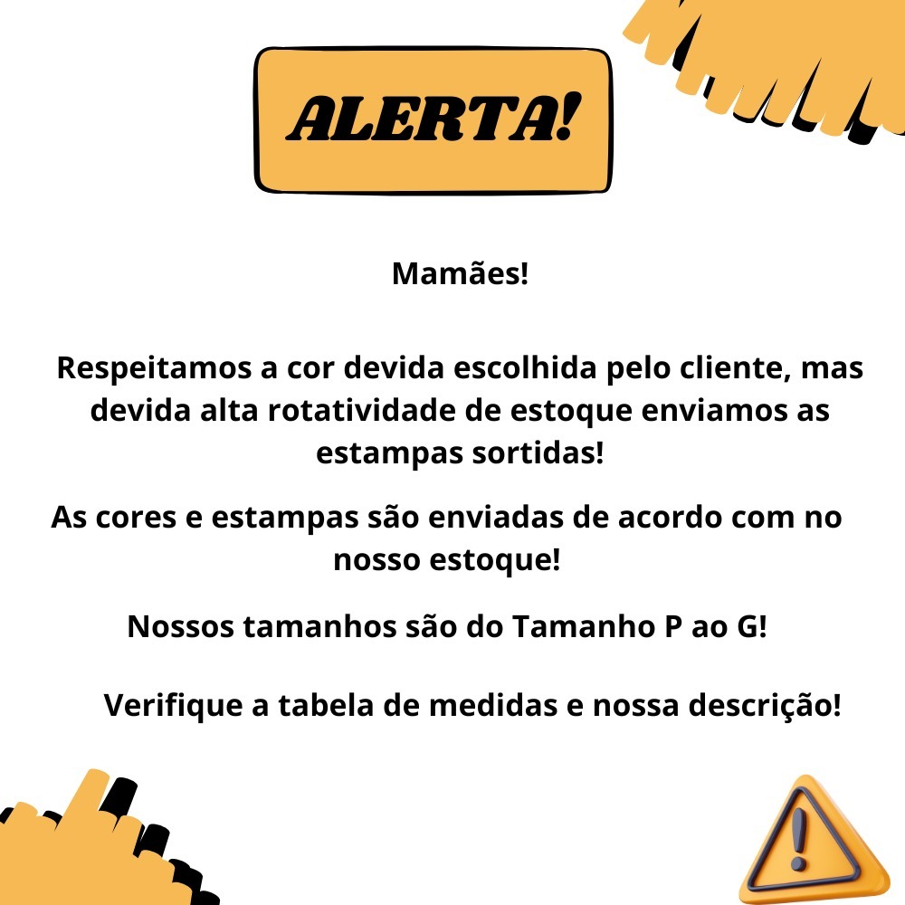 Kit Bebê 3 Peças Body Curto Liso ou Estampado 100% Algodão