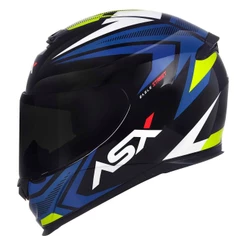 Capacete Masculino ASX Eagle Street Preto Azul Amarelo