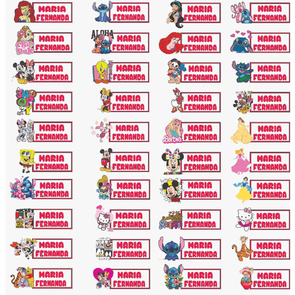 Etiqueta Termocolante Para Uniforme, Roupas, Meias - Aplicado em Qualquer Tecido I 44 pçs Promoção