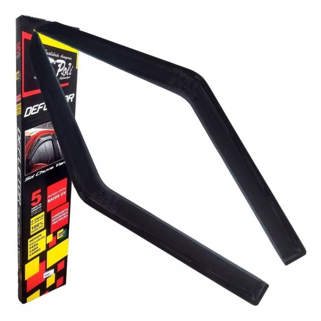 Detalhes do Calha de Chuva Fiat Uno 1985 a 2011 2 Portas TG Poli Defletor Portas Protetor Janelas