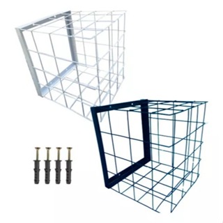 Grade Gaiola metálica de protecao para camera ( branca ou preta) Cftv segurança, lampada, dome, bulett em Oferta na Shopee