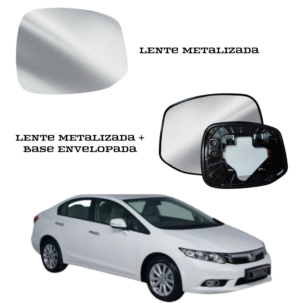 Lente Espelho Retrovisor Civic 2012 a 2016 S/ Pisca em Oferta na Shopee