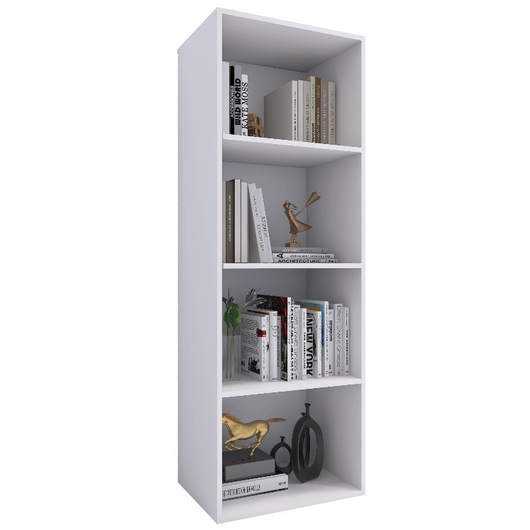 Estante livreiro organizador livros multiuso armario Guarda livros multifuncional prateleiras 4 nichos gold branco