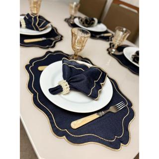 Jogo Americano Bordado 12 Peças Sousplat Mesa Posta Supla De Mesa Guardanapo em Oferta na Shopee