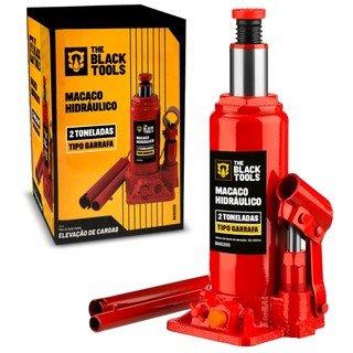 Macaco Hidraulico Tipo Garrafa 2 Toneladas The Black Tools em Oferta na Shopee