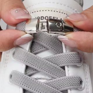 Cadarço elástico para tênis e sapatos femininos, masculinos e infantis sem precisar amarrar em Oferta na Shopee