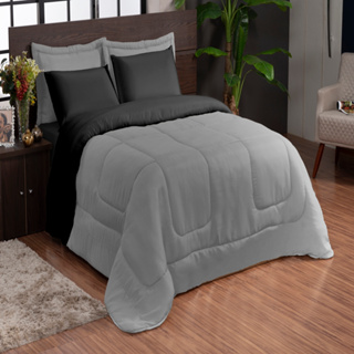 Edredom Casal Queen 05 Peças Toque Macio Com Porta Travesseiro em Oferta na Shopee