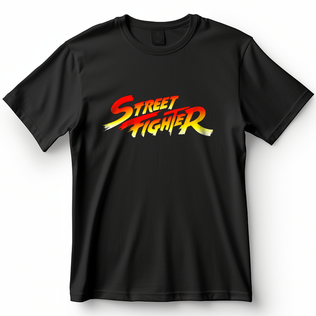 Camiseta Street Fighter Logo O icônico logo do jogo Street Fighter  Blusa Camisa 100% Algodão
