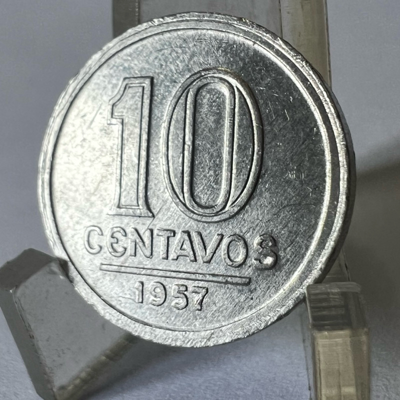 10 Centavos 1957 Moeda de Alumínio Brasão em Oferta na Shopee