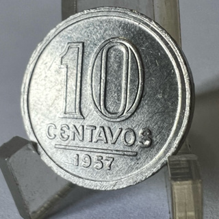 10 Centavos 1957 Moeda de Alumínio Brasão em Oferta na Shopee