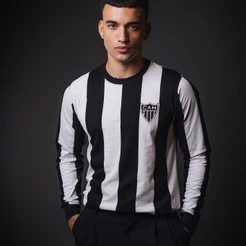 Camisa Atlético Mineiro Retrô 1971 Manga Longa Masculina Oficial