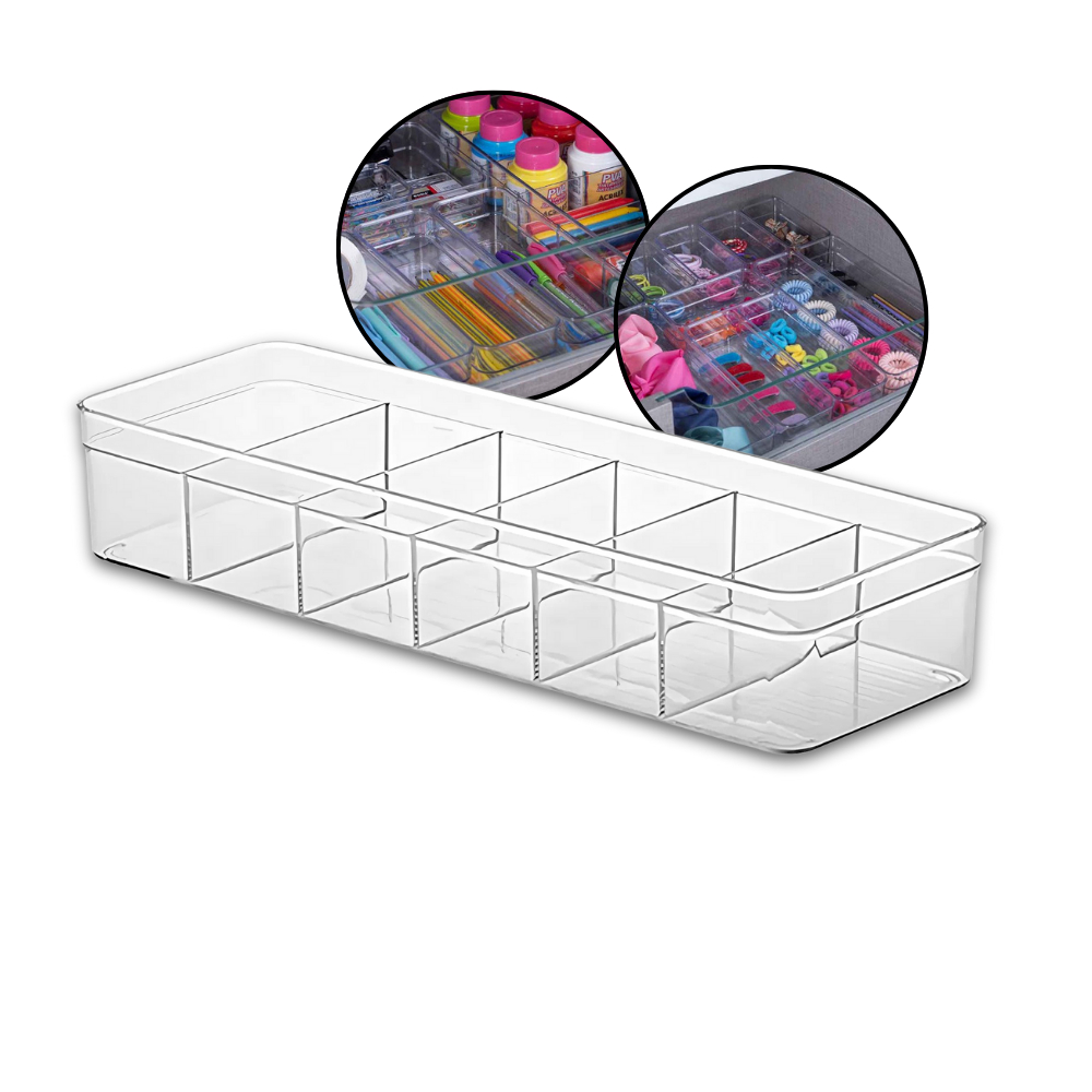 Organizador Diamond com 6 Divisórias Para Armário de Cozinha Quarto Geladeira 35,5cm x 10,5cm em Oferta na Shopee