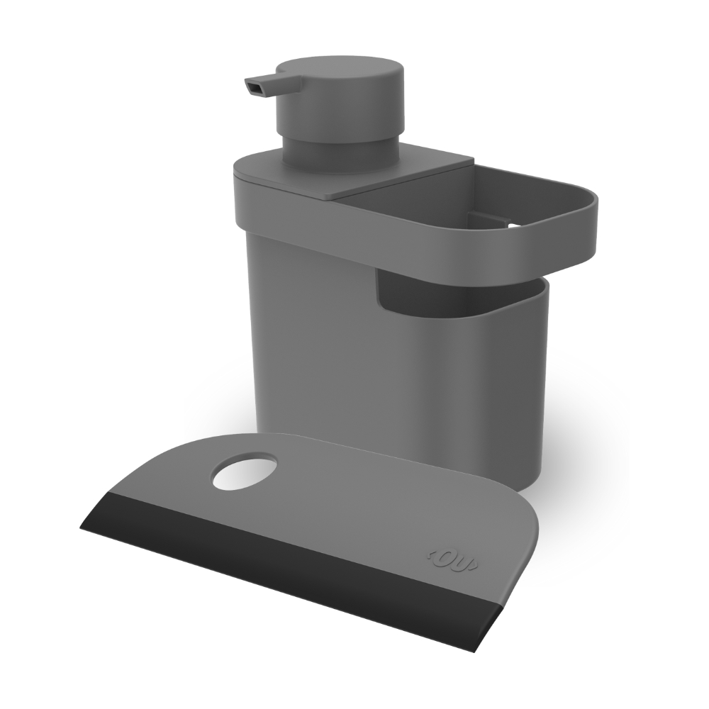 Kit Porta Detergente Sabão Liquido 650ml e Esponja + Rodinho Rodo de Pia Ou Utensilios de Cozinha em Oferta na Shopee