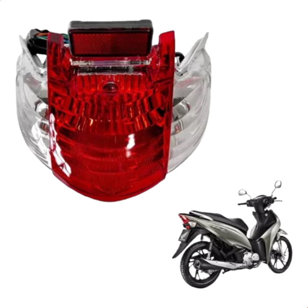 Lanterna Traseira Chicote E Lampadas Para Biz 125 2006 A 2010 em Oferta na Shopee