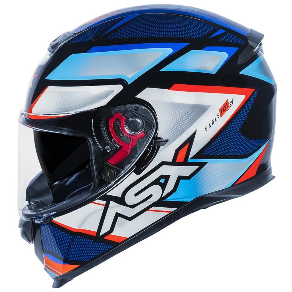 Capacete Masculino Asx Eagle Fast SV Azul Brilho