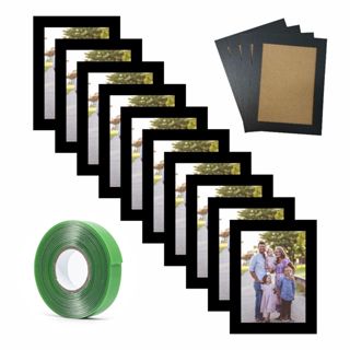 Kit 10 Porta Retratos 15x21 Para Parede + Fita Dupla Face / Molduras MDF em Oferta na Shopee