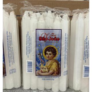 3 Sacos com 20 und - Vela 7 horas N°8 Branca - São João - 500g -  60 Undidades em Oferta na Shopee