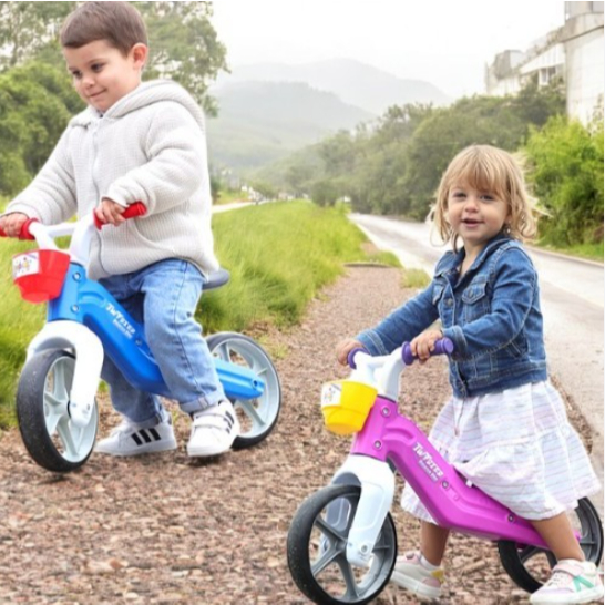 Bicicleta Infantil Sem Pedal Equilíbrio Bicicletinha Roda Emborrachada Crianças Educativo