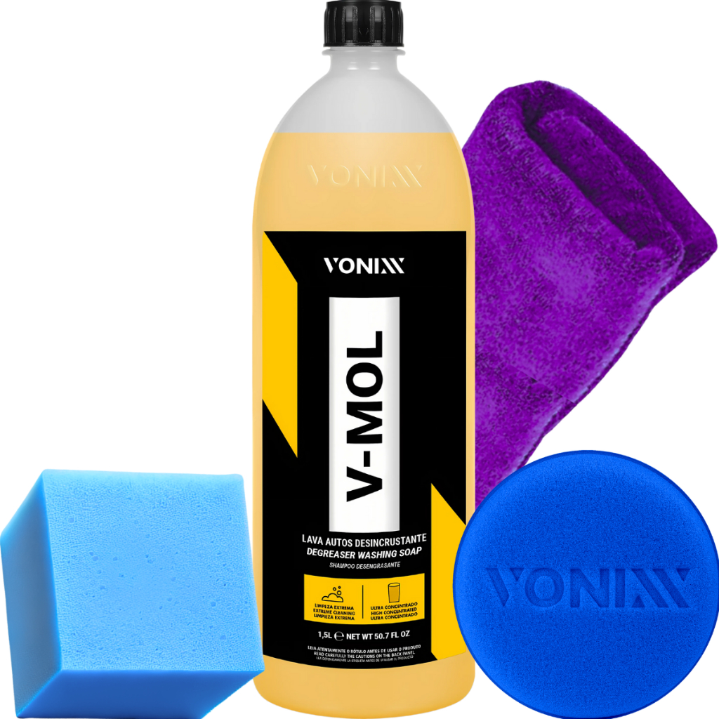 Shampoo Desengraxante V-Mol Remove Barro Lama 1,5L Pano Aplicador em Oferta na Shopee