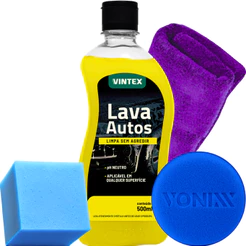 Lava Autos Shampoo para Lavagem Automotiva Pano Aplicador