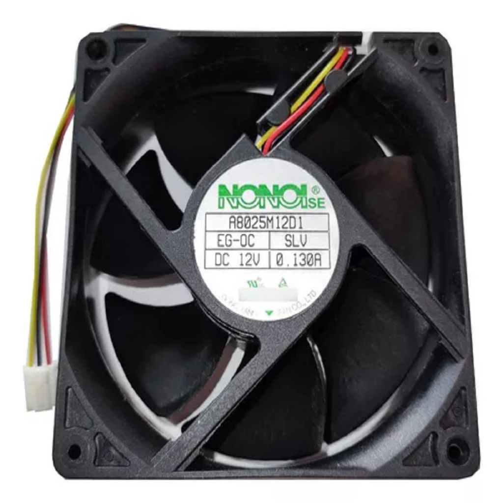 Microventilador Cooler 80x80x25mm 12V 0.130A - Alta Eficiência - TEBERA