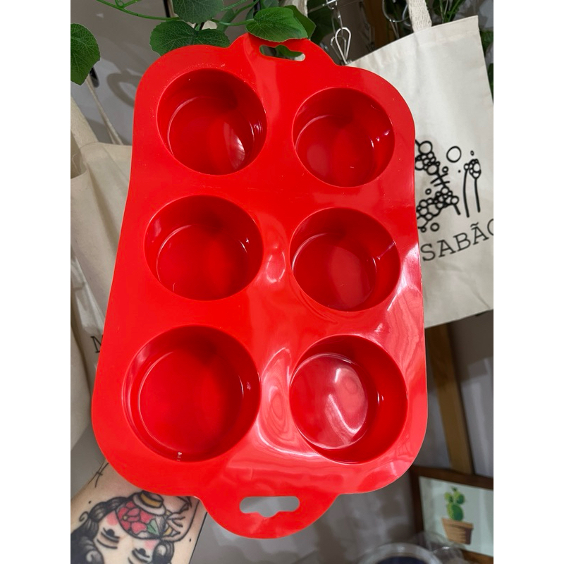 Forma de silicone Redondo grande - 6 cav.