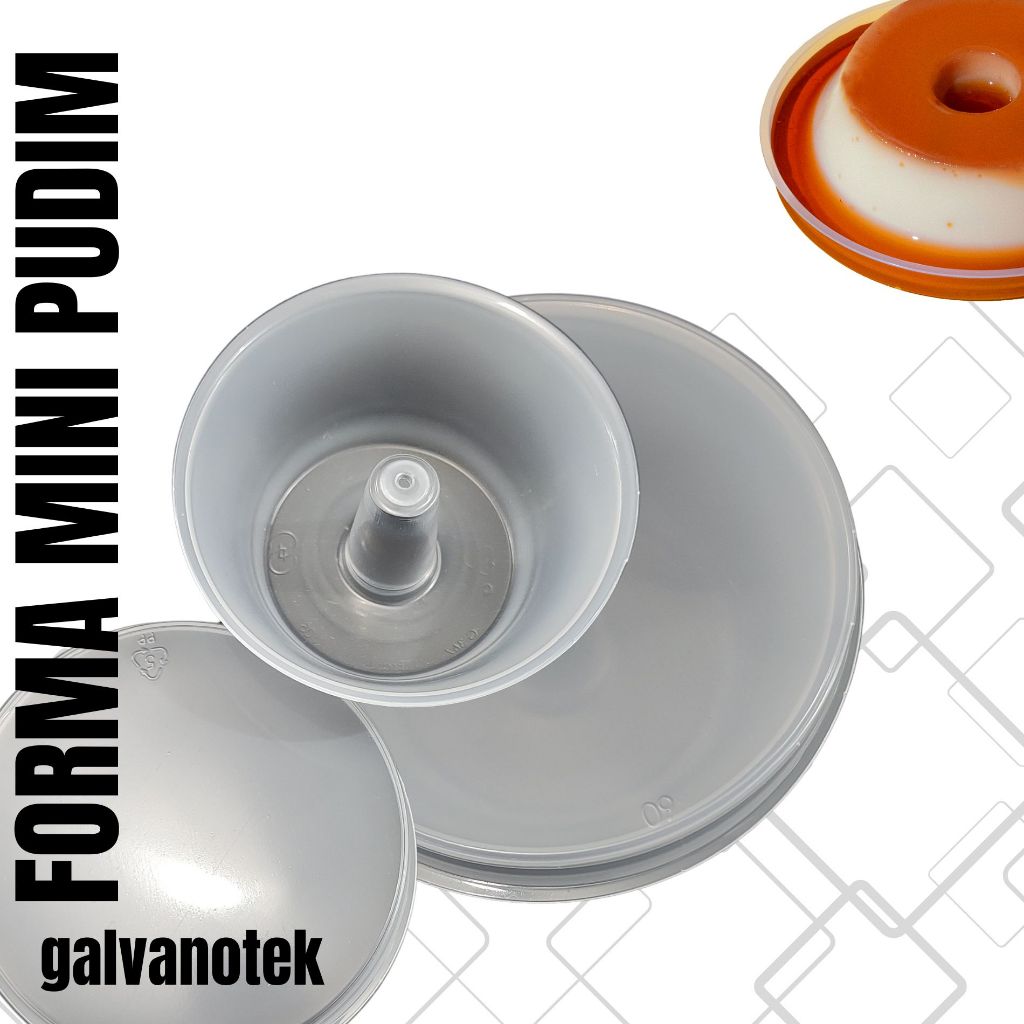 MINI PUDINZINHO EMBALAGEM 10 UNIDADES 150ML FORMA DE PUDIM GALVANOTEK G367