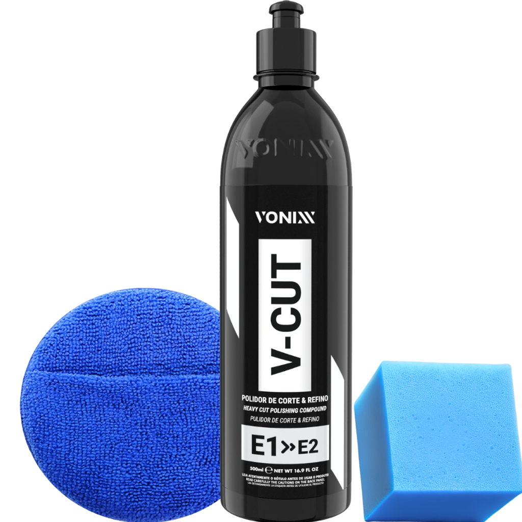 V-Cut Polidor de Corte Premium para Verniz Duro + Aplicador de Microfibra com Encaixe Vonixx em Oferta na Shopee