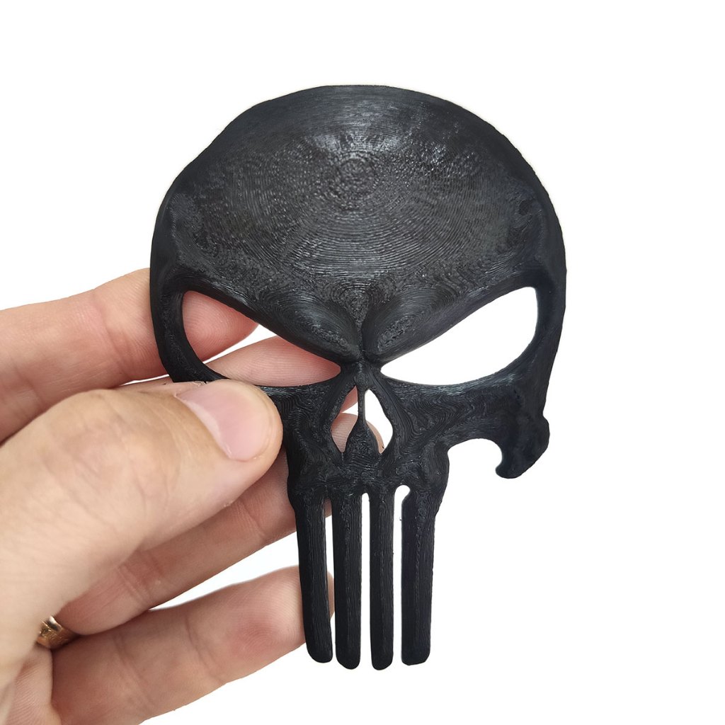 Caveira Justiceiro 3D - Carro / Moto - 7 x 10 cm