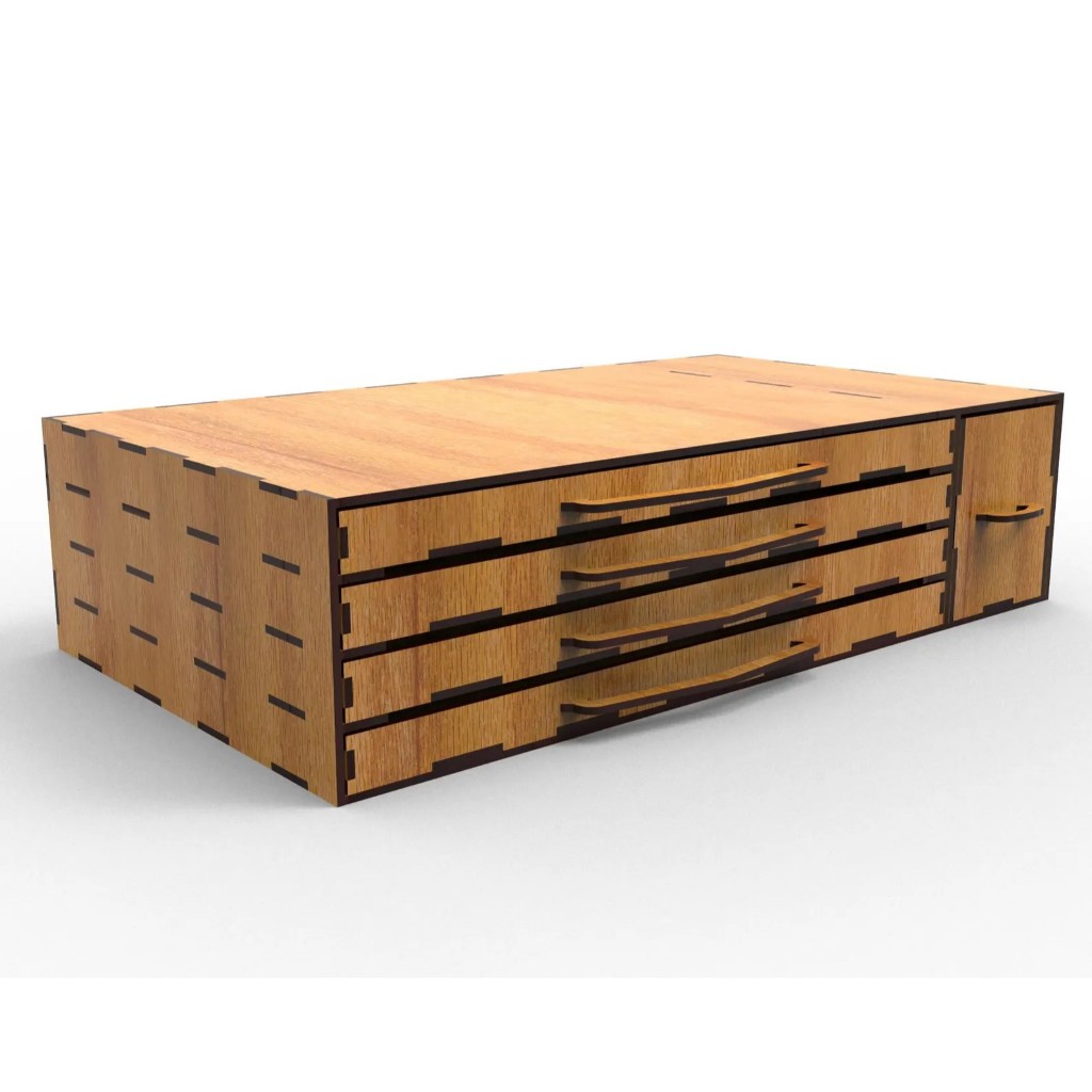 Organizador Em Gavetas 5 Compartimentos Moderno Elegante
