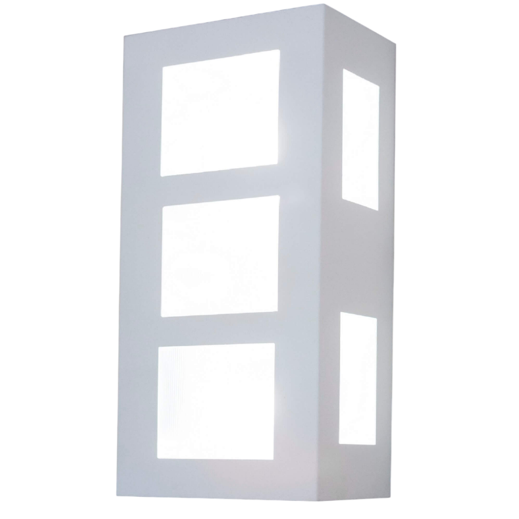 Arandela de Parede Externa Alumínio 30x12x8cm 2xG9 D&D Iluminação Branco