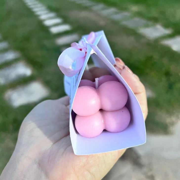 Vela aromática decorativa Mini Bubble personalizada lembrancinha para casamento batismo maternidade festa