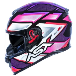 Capacete Feminino ASX Eagle SV Fast Rosa Roxo Com Óculos Interno