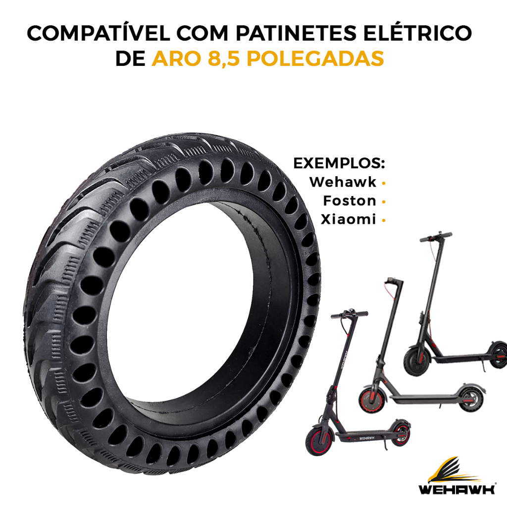 Detalhes do Pneu Maciço para Patinete Elétrico 8.5