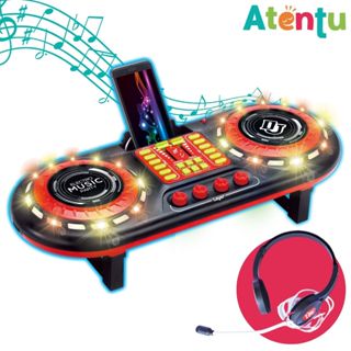Mesa Controladora Infantil de Som Dj Mixer Brinquedo Interativo com Fone Luzes Coloridas em Oferta na Shopee
