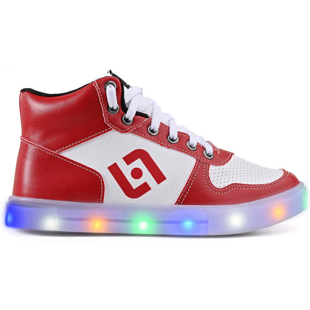 Tenis Infantil De Led Meninas Botinha Escolar Casual Basico + Chinelo