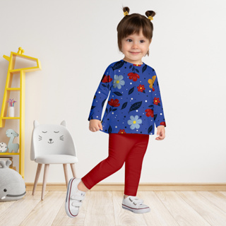 Conjunto Infantil Kyly Menina Blusa Manga Longa e Legging Sofisticado Elegante Moderno 1000734 em Oferta na Shopee