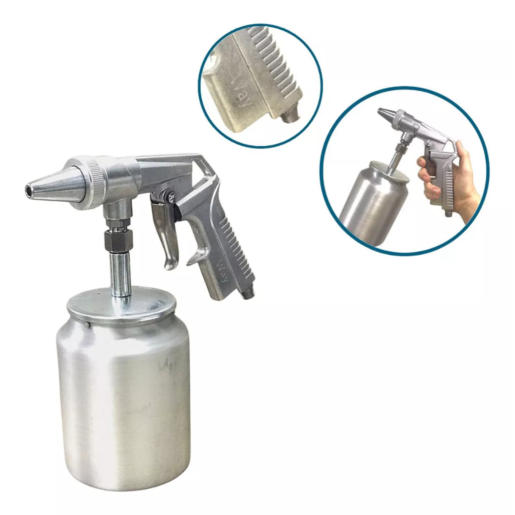 Pistola Pintura Sucção Copo 1000ml Importway 1 Bico 0,6mm em Oferta na Shopee