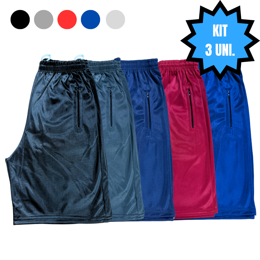 Kit 3 Bermuda Infantil Juvenil Flanelado