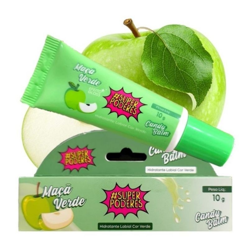 Lip balm Super poderes gloss labial, brilho labial.
