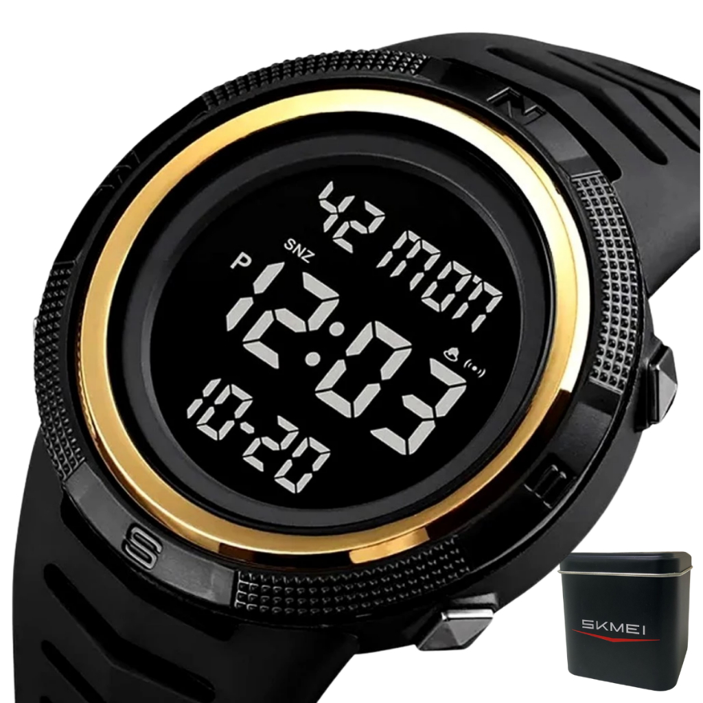 Relogio Masculino Skmei 1632 Digital Preto Performance Militar Casual Original Resistente a Agua 1 Ano de Garantia